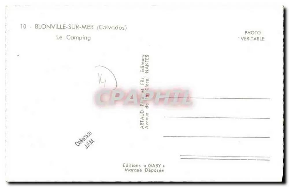 Blonville-sur-Mer — O Camping — Edições Gaby - Verso