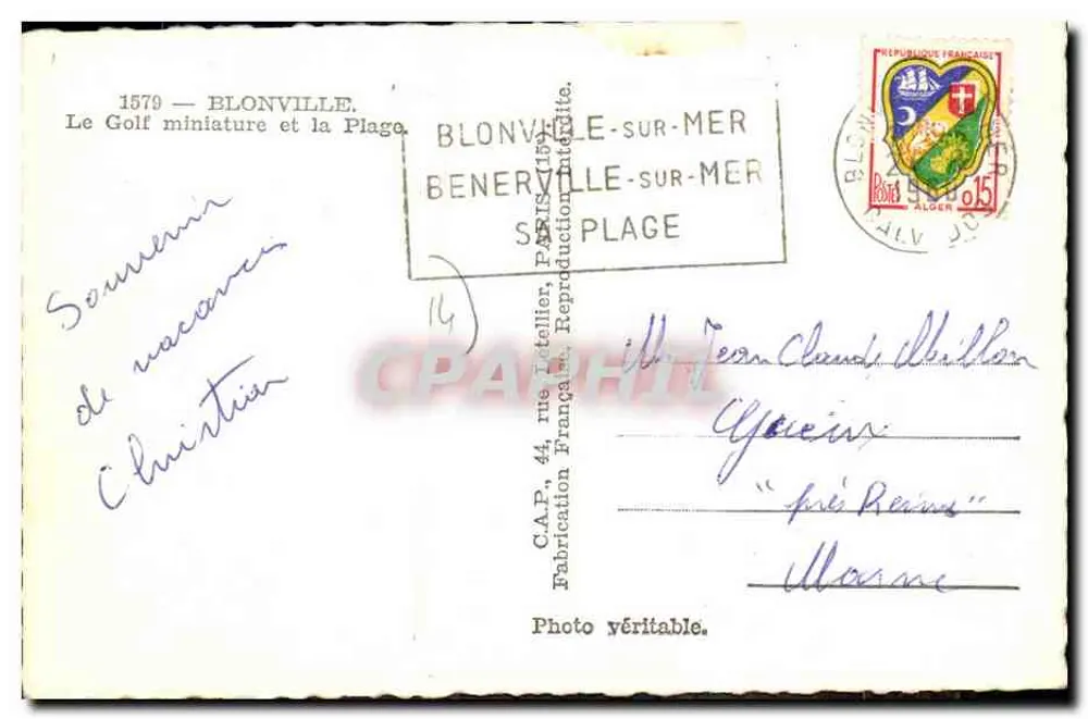 Blonville-sur-Mer — Der Miniatur-Golfplatz und die Strände — C.A.P. Paris - Rückseite