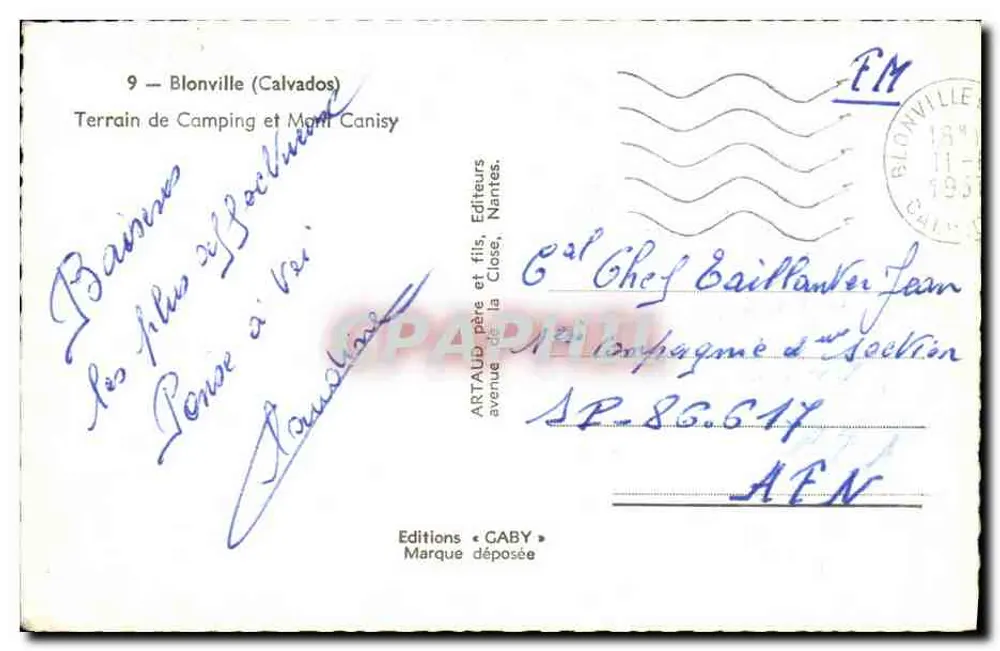 Blonville (Calvados) — Terreno de acampamento e Marr Canisy — Edições GABY - Verso