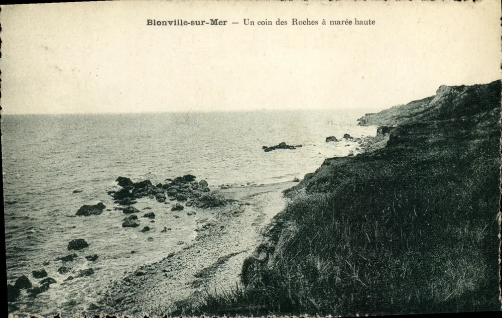 Blonville-sur-Mer — Ein Stück der Rochen bei Flut — IMP. PHOT. A. FILHAT & CIE, CAUDECH - Vorderseite