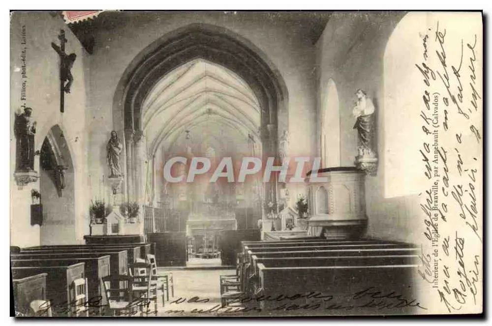 Innenansicht der Kirche von Branville — Calvados — Foto von Fillion, von Aunebault - Vorderseite