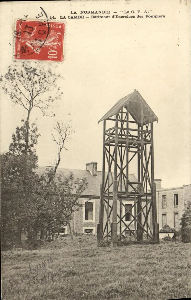 La Cambe – Bâtiment d'Exercices des Pompiers — La C.P.A. - Recto