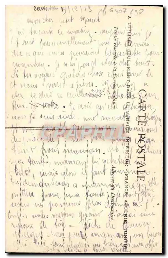 La Cambe – Bâtiment d'Exercices des Pompiers — La C.P.A. - Verso