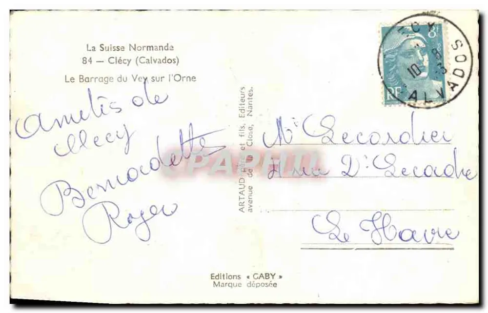 O Barragem do Vey no Orne — Clécy (Calvados) — Edições Caby - Verso