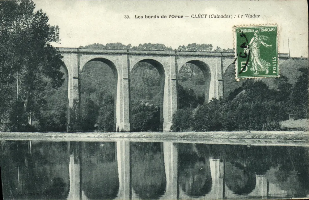 Margens do rio Orne — CLÉCY (Calvados) : O Viaduto — Coleção M. V. - Frente
