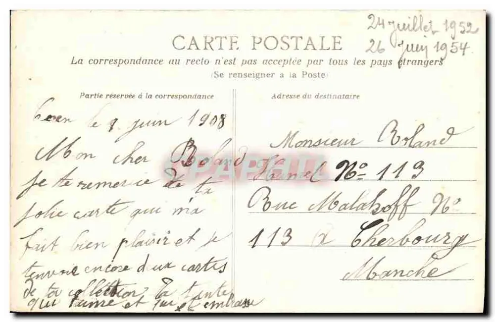 Margens do rio Orne — CLÉCY (Calvados) : O Viaduto — Coleção M. V. - Verso