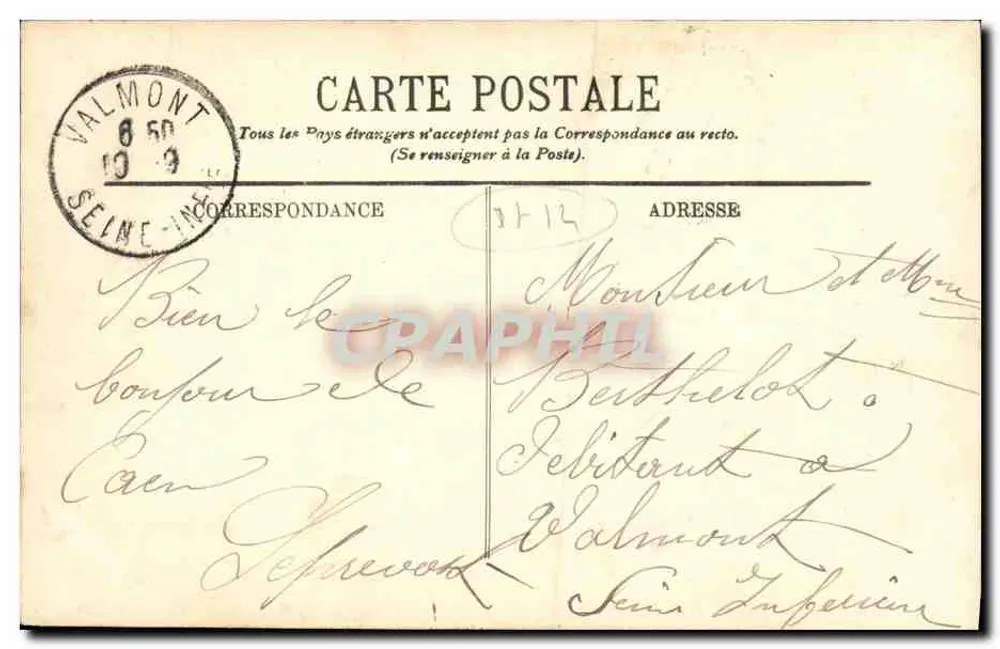 Pittorelle von Orne — Clécy — La Pointe des Rochers des Parcs — LL - Rückseite