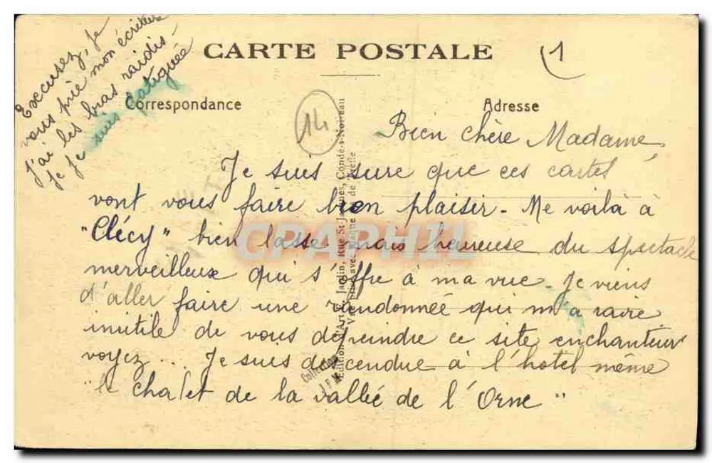 Clecy-la-Vieille-Tour — Torre — H. Lardin - Verso