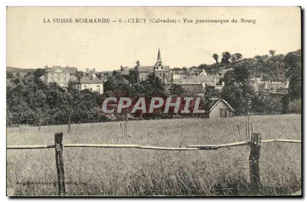Clécy (Calvados) — Panoramablick auf das Dorf — Verlag: Éd. H. Lefebvre, Clécy - Vorderseite