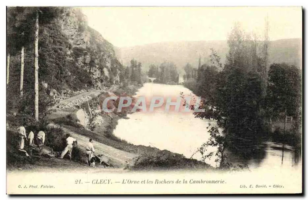 Clécy — Die Orne und die Rochers de la Cambronnerie — Lib. E. David, Clécy - Vorderseite
