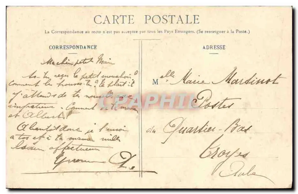 Clécy - L'Orne au Vey - C. C. 58 - Verso