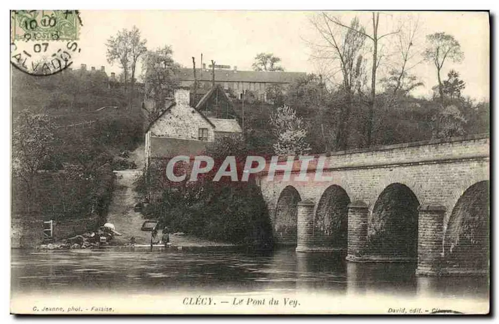 Clécy — Der Vey-Brücke — G. Jeanne, Foto. - Falaise, David, Verlag. - Clécy - Vorderseite
