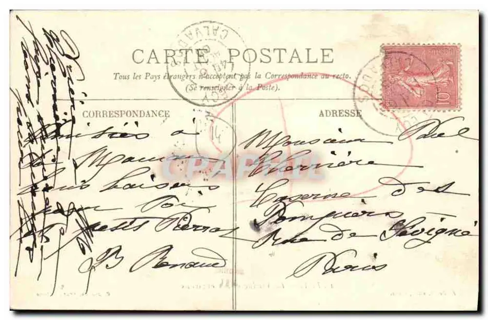 Clécy — O Viaduto e seus arredores — E. David, editor, Clécy - Verso