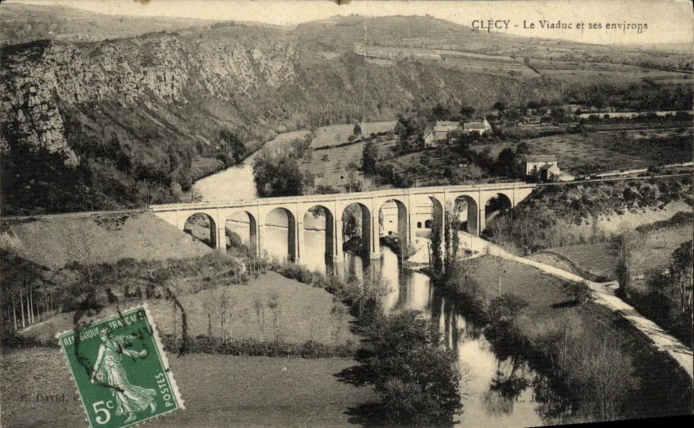 Clécy - Most i jego otoczenie — wydawca David, numer serii nie widoczny - Awers