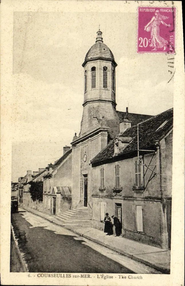 Courseulles-sur-Mer — A Igreja — Editor 'La Cigogne', n°6 - Frente