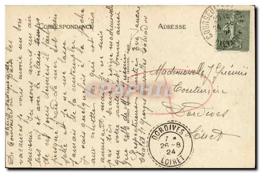 Courseulles-sur-Mer — Barco de Pesca — LL - Verso