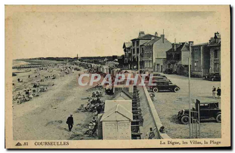 Courseulles — De Digue, de Villas, de Plage — Cie d'Arts Photomécaniques - Voorkant
