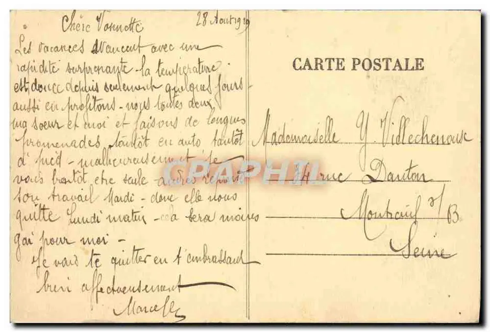 COURSEULLES-sur-MER (Calvados) — A ponte do Calvaire — Edição Vivier-Chaplain, Caça e Pesca - Verso