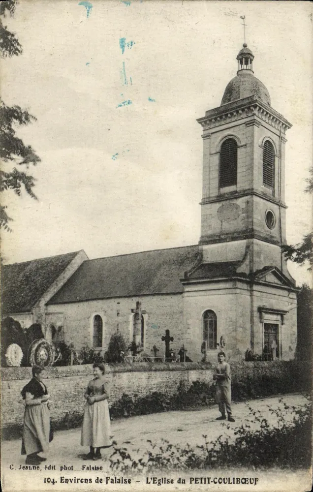 Die Kirche von Petit-Coulibœuf — Umgebung von Falaise — C. Jeanne, Fotoverlag Falaise — n° 104 - Vorderseite