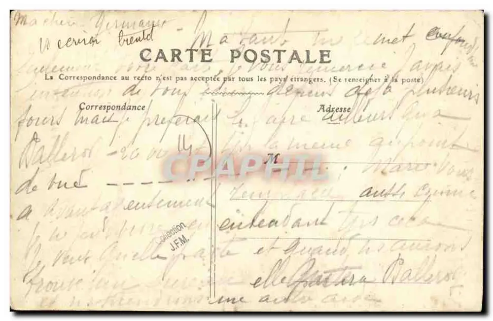 Cormolain (Calvados) — Portal Antigo — A. Burel, editor, Cormolain, M Mathau - Verso