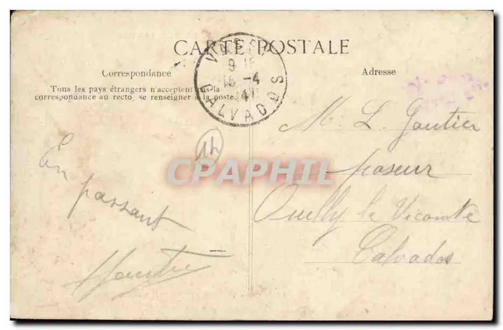 Condé-sur-Noireau (Calvados) — Rue des Challouets — Unbekannter Verlag, Nr. 24 - Rückseite