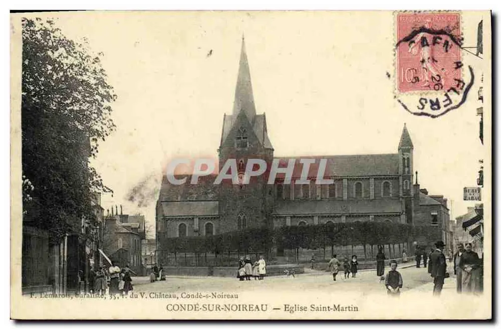 Condé-sur-Noireau — Kirche Saint-Martin — F. Lenarols, 35, r. du V. Schloss - Vorderseite