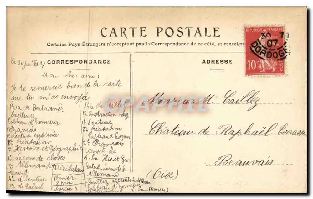 Condé-sur-Noireau — La Druance, Le Pont Neuf und der Cercle du Commerce — E. Lemarais, 35, r. du V.-Château - Rückseite