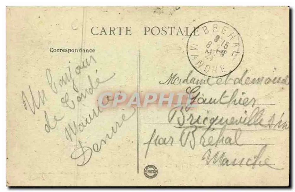Condé-sur-Noireau (Calvados) - Rue du Vieux-Château — Edition F. Lemarois, Tabacs, Condé-sur-Noireau (Calvados) - Rückseite