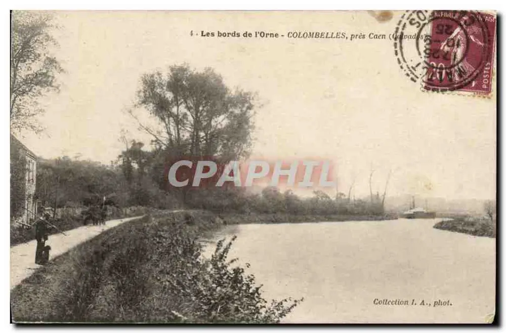 As margens do Orne - COLOMBELLES, perto de Caen (Calvados) — Coleção I. A., fot. - Frente