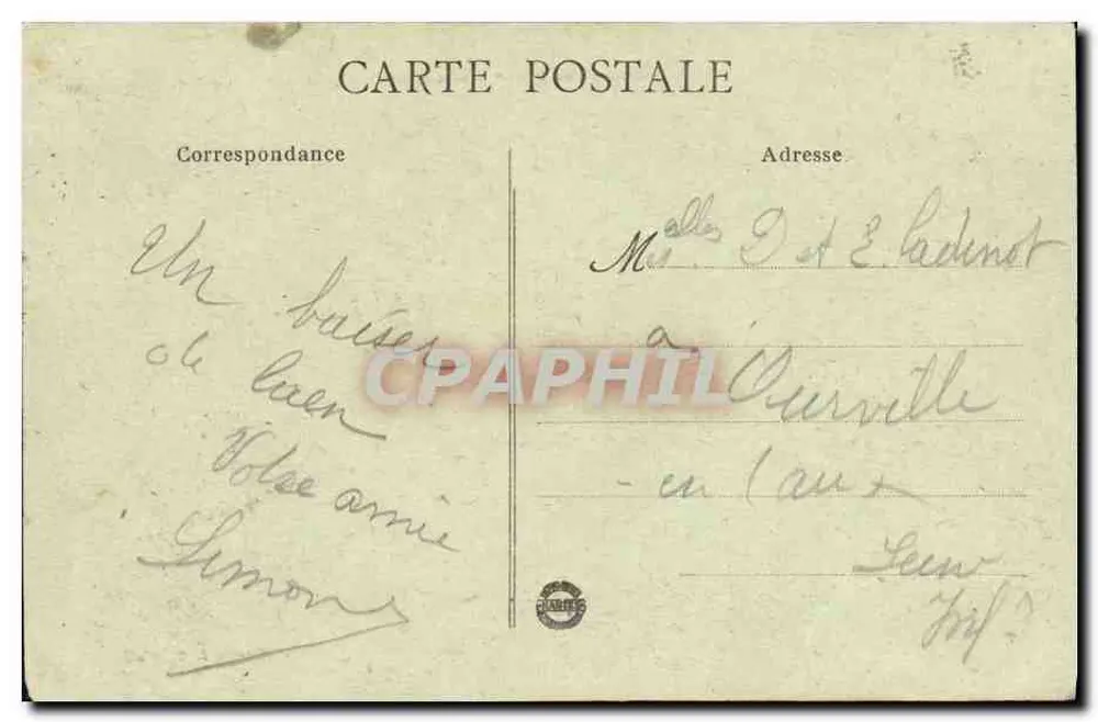 As margens do Orne - COLOMBELLES, perto de Caen (Calvados) — Coleção I. A., fot. - Verso