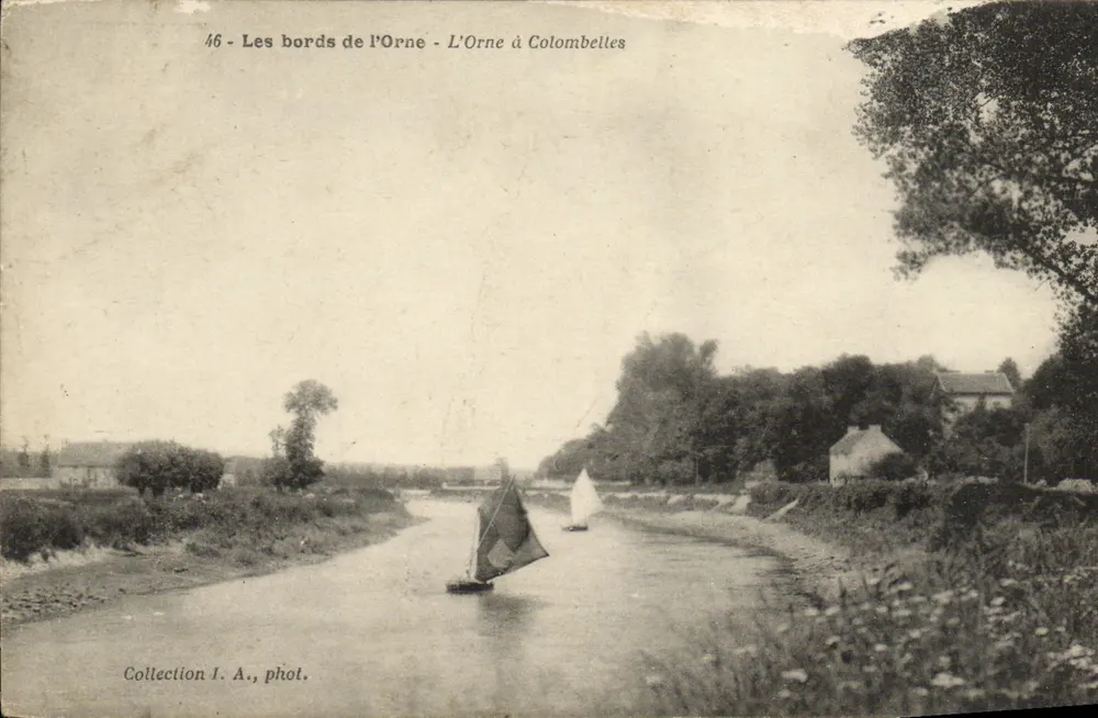 Les bords de l'Orne - L'Orne à Colombelles — Collection I. A., phot. n°46 - Frente