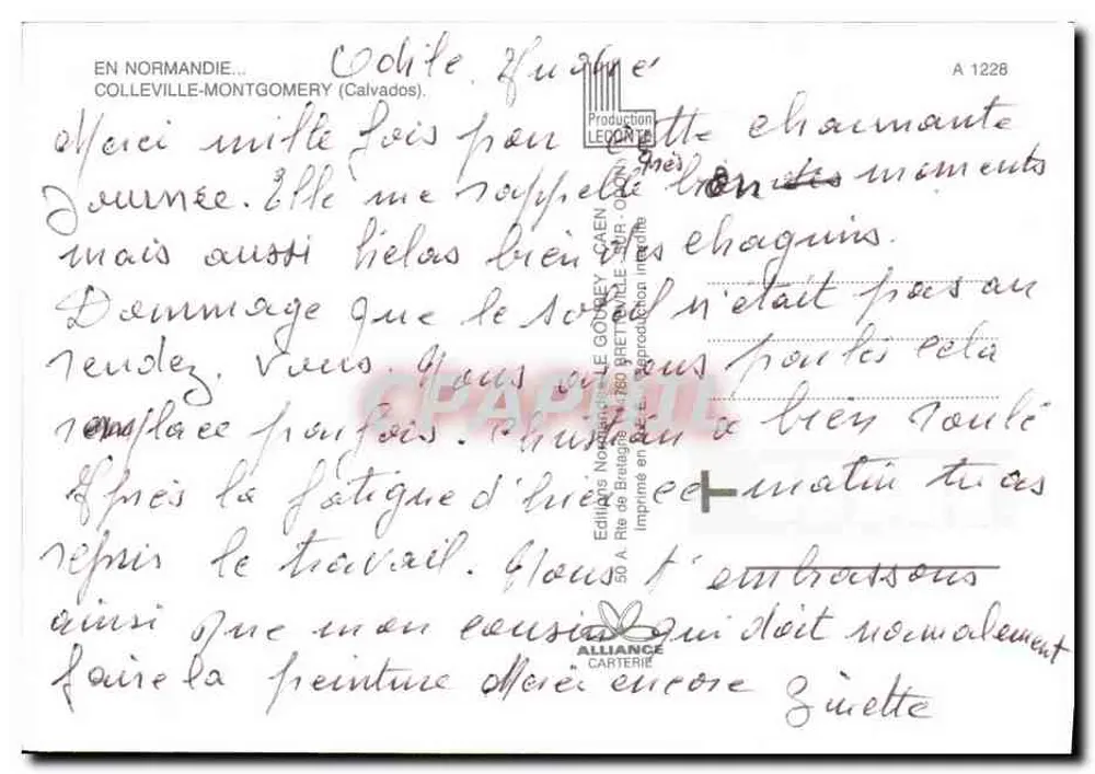 Colleville-Montgomery — praia animada — Produção Légoirie - Verso