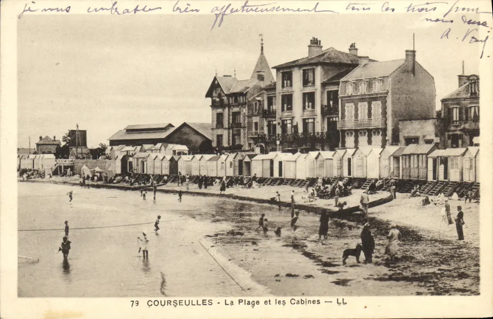 COURSEULLES - A Praia e as Cabines — LL - Frente