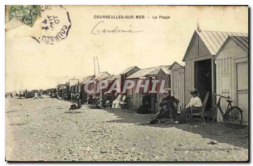 COURSEULLES-SUR-MER — A Praia — Edição do Restaurante Chedeville-Marc - Frente