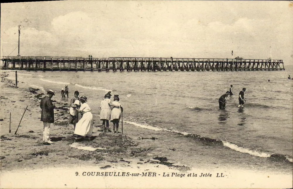 COURSEULLES-sur-MER — Plaża i nabrzeże — LL, n°9 - Awers
