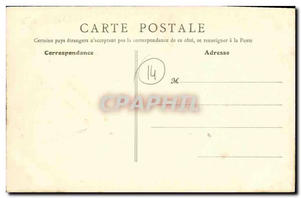 Courselle-sur-Mer — O Ponte sobre a Seulles — B. F., Paris, n°5 - Verso