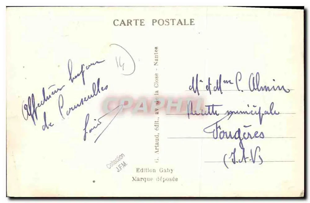 COURSEULLES-sur-MER (Calvados) — O Porto Anterior — Edição Gaby n°25 - Verso
