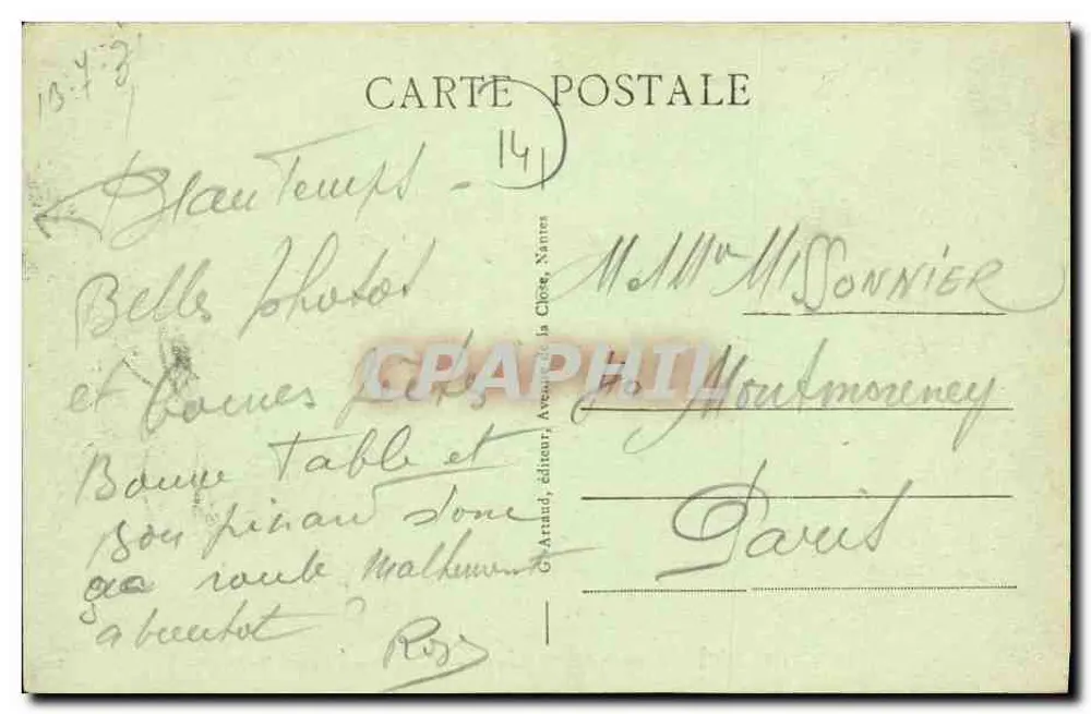 COURSEULLES-sur-MER — Fischerboote im Hafen — Verlag Arnaud, Nantes, n° 54 - Rückseite