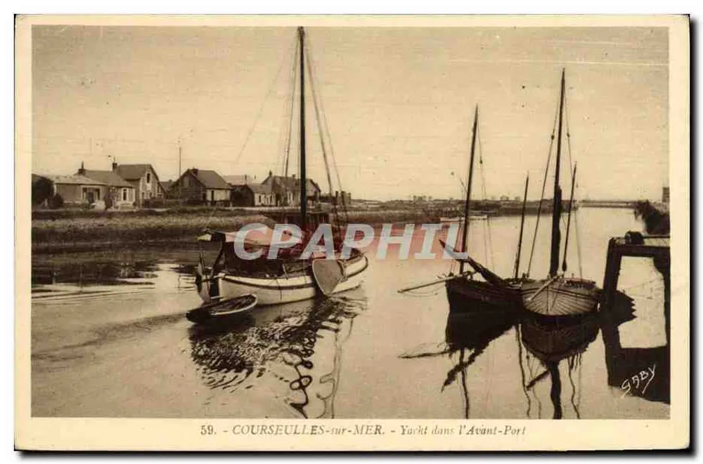 Courseulles-sur-Mer — Yacht im Avant-Port — G. Gaby, Nantes - Vorderseite