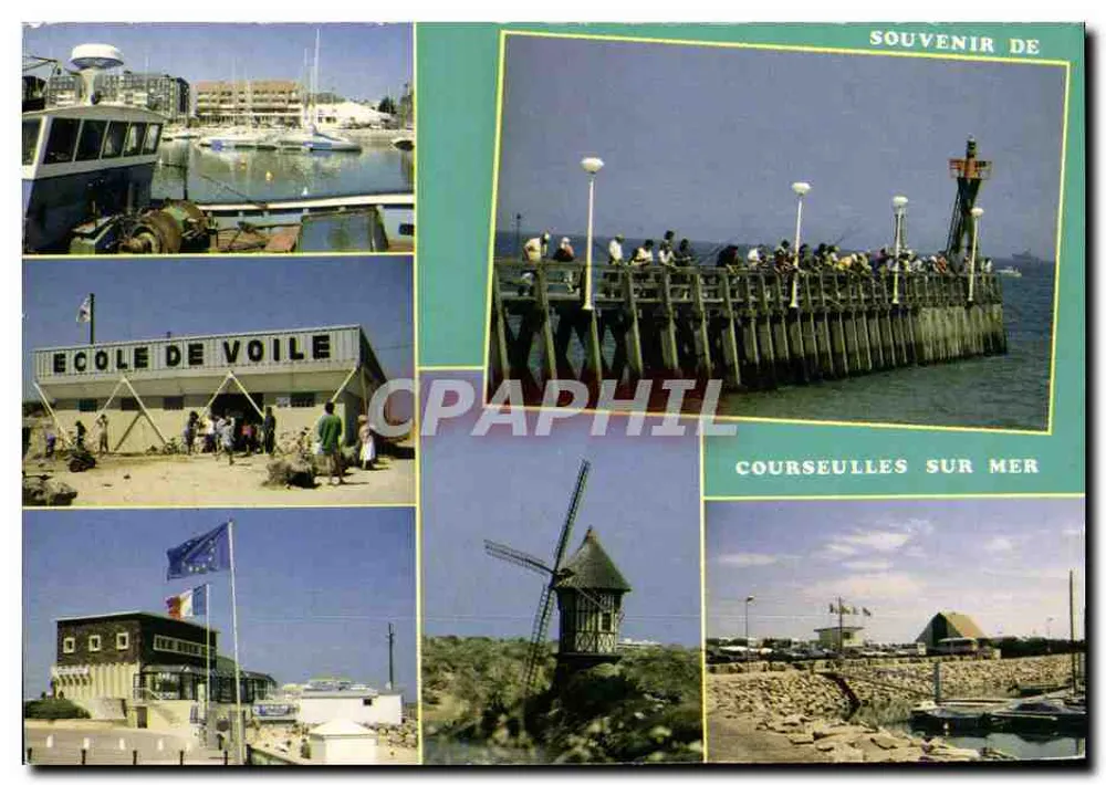 Courseulles-sur-Mer — Escola de Vela e cais — Edições Dubray, n° C 1071/14 - Frente