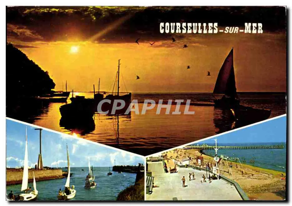 Courseulles-sur-Mer — vista panorâmica ao pôr do sol - Frente