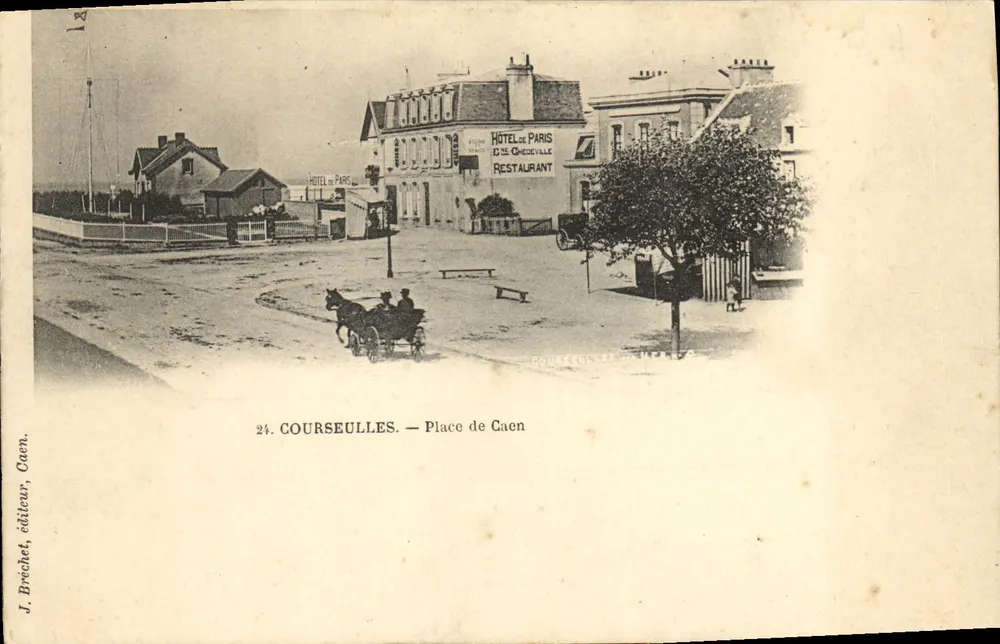 Courseulles — Praça de Caen — J. Bréchet, editor, Caen - Frente