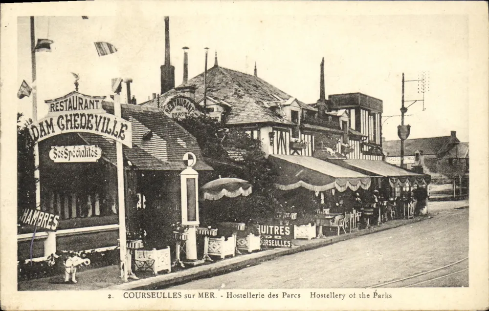 COURSEULLES SUR MER — Restaurante e Pousada dos Parques — Editor La Cogneville, n°2 - Frente