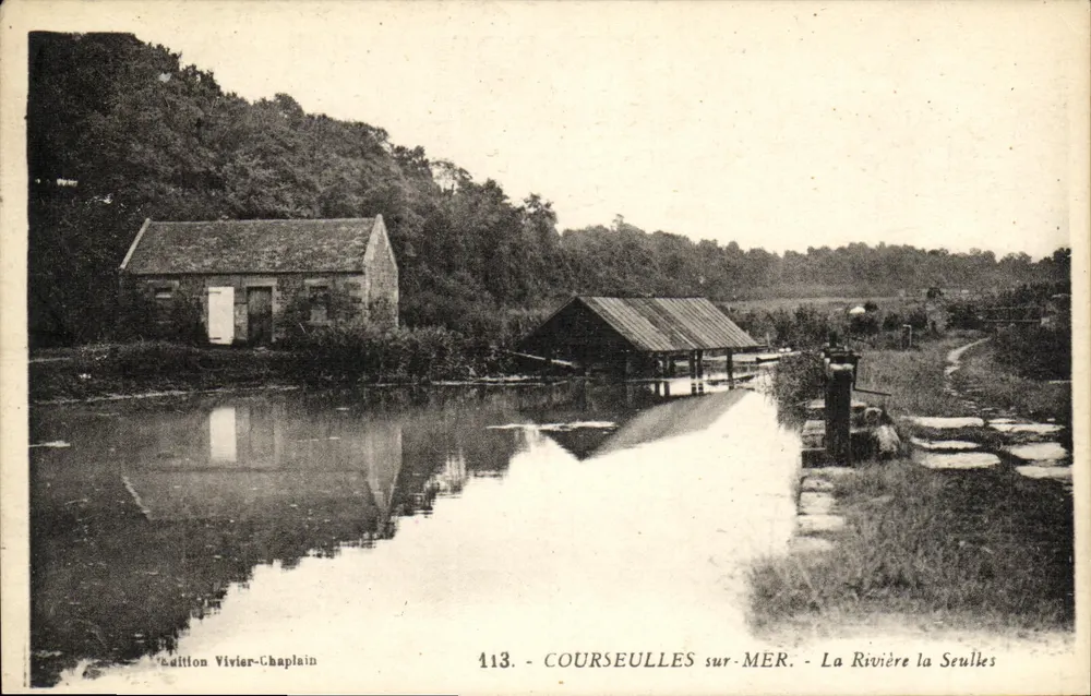 COURSEULLES sur-MER — La Rivière la Seulles — Uitgave Vivier-Chaplain n° 113 - Voorkant