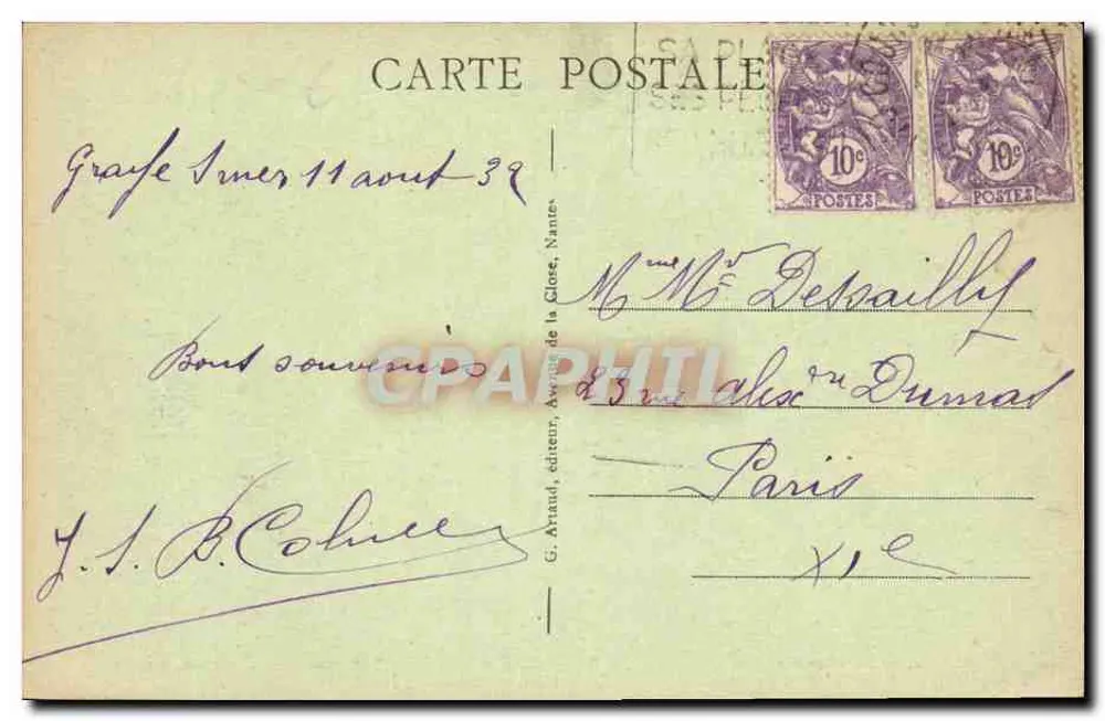 COURSEULLES sur-MER — La Rivière la Seulles — Uitgave Vivier-Chaplain n° 113 - Achterkant