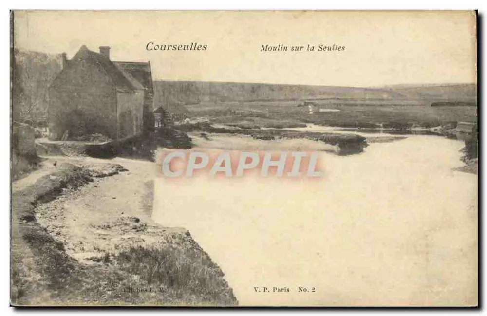 Courseulles — Moulin sobre a Seulles — V.P. Paris No. 2 - Frente
