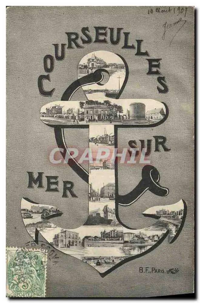 Courselle-sur-Mer — vista panorâmica em forma de âncora — B.F. Paris - Frente