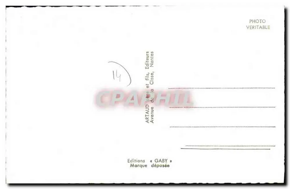 Creully — Castello, chiesa, priorato — Edizioni ARTAUD père et fils, Nantes - Verso