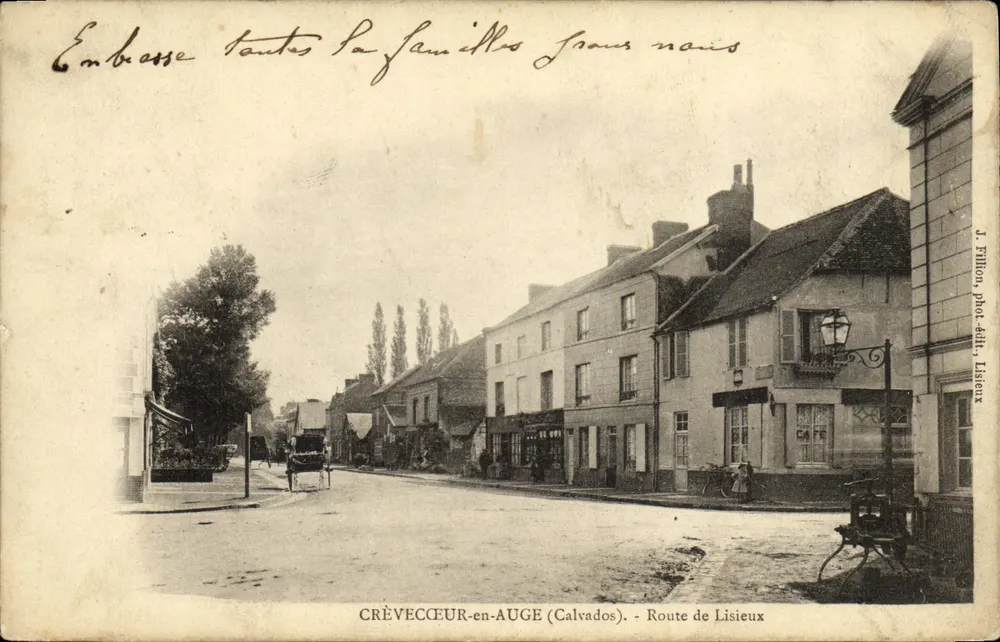Crèveceœur-en-Auge (Calvados) — Route nach Lisieux — J. Fillion, Foto, Verlag Lisieux - Vorderseite