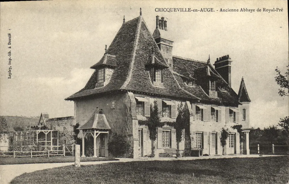 Cricqueville-en-Auge - Alte Abtei Royal-Pré — Lepley, gedruckt in Dozulé - Vorderseite